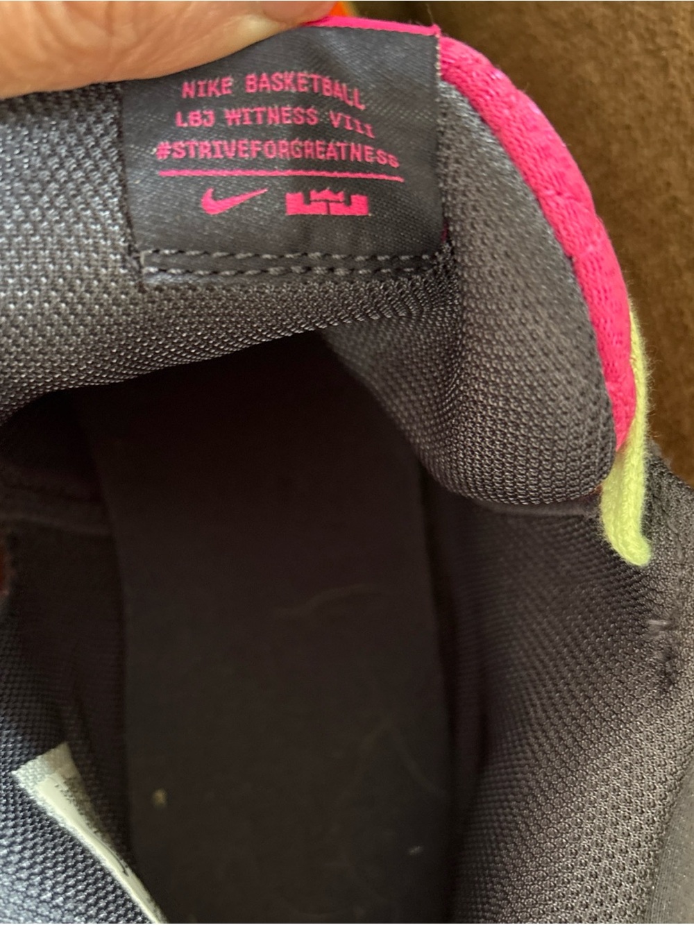 Nike LeBron Witness 8 Total Orange Laser Fuchsia Size 8.5 WORN 1x - Picture 9 of 9